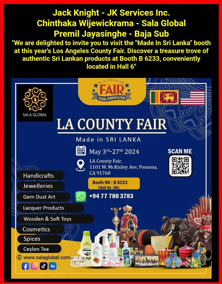 Made in Sri Lanka booth at LA County Fair - 2024